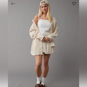 AE Tan button down shirt